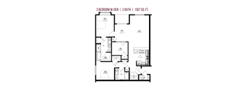 2 Bedroom w/ Den