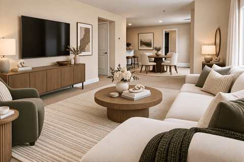 Spacious Living Area at Reserve at Parkland