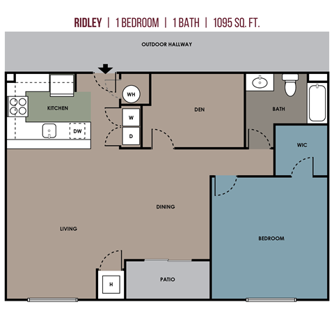 digital drawing of Ridley floor plan