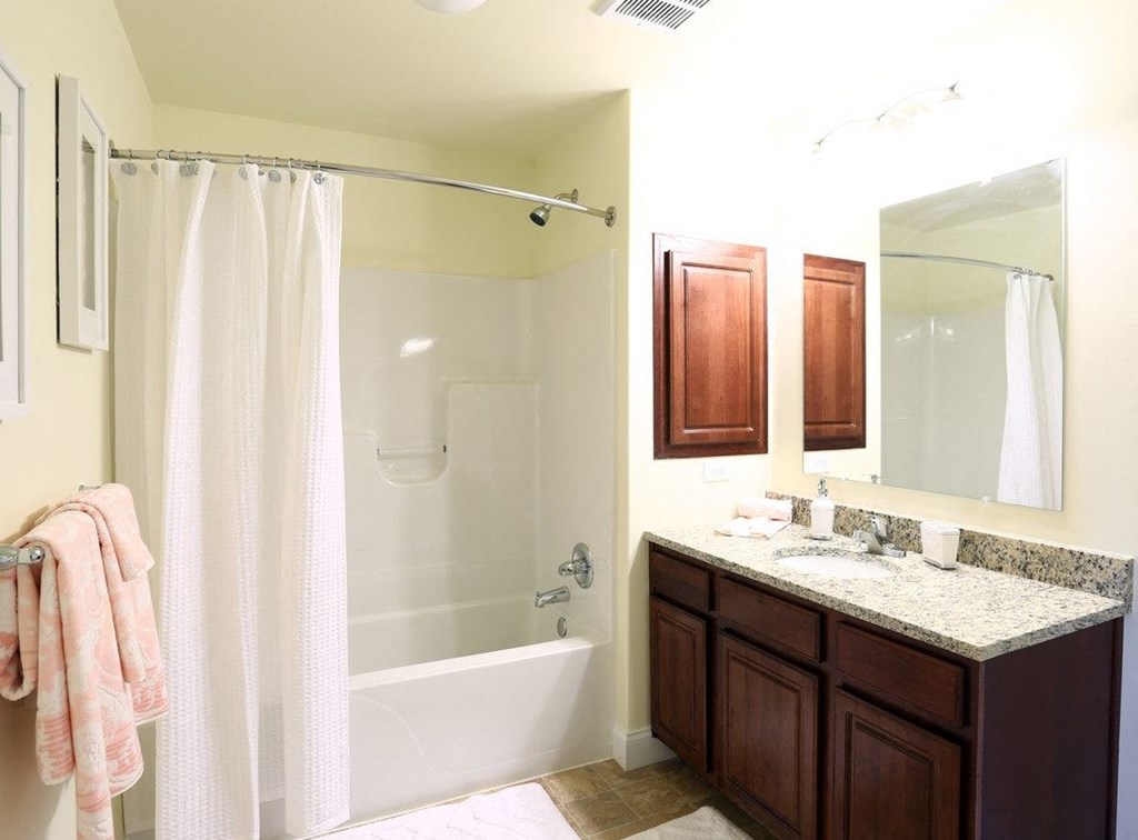Image of master bathroom in Apartment at The Reserve at Manada Hill in Harrisburg PA