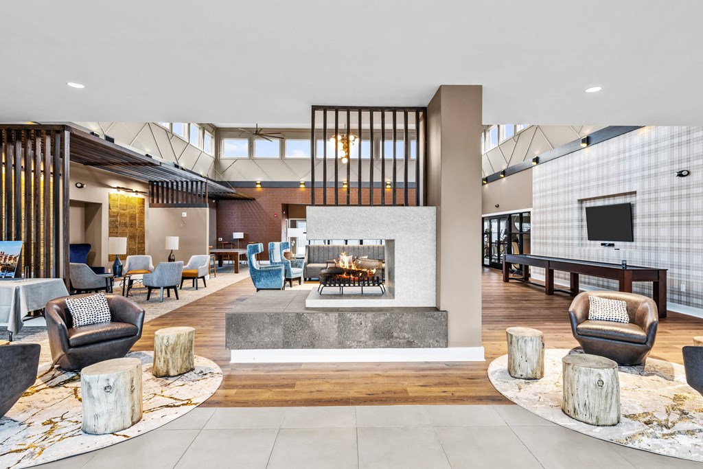 Gorgeous Clubhouse with Fireplace at Kitchen at The Reserve at Palmer Pointe