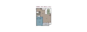 1 Bed 1 Bath 885 sqft
