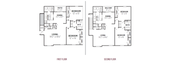 Reserve at Reed Farm 2 Bed 1.5 Bath Brighton Deluxe Floor Plan