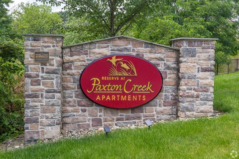 Sign at the Reserve at Paxton Creek