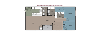 digital drawing of Western floor plan