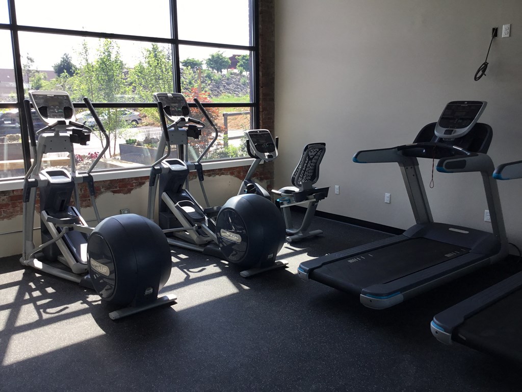 Fitness room at the lofts at narrow in west reading pa