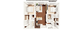A series of images showing different views of a modern kitchen and living area.