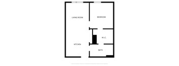 A black and white image of a floor plan for a house.