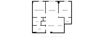 A black and white floor plan of a house with labeled rooms.