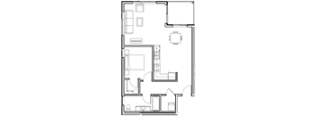 A black and white image of a floor plan for a house.