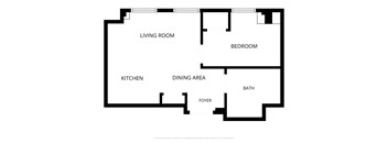 A black and white floor plan of a house with labeled rooms.