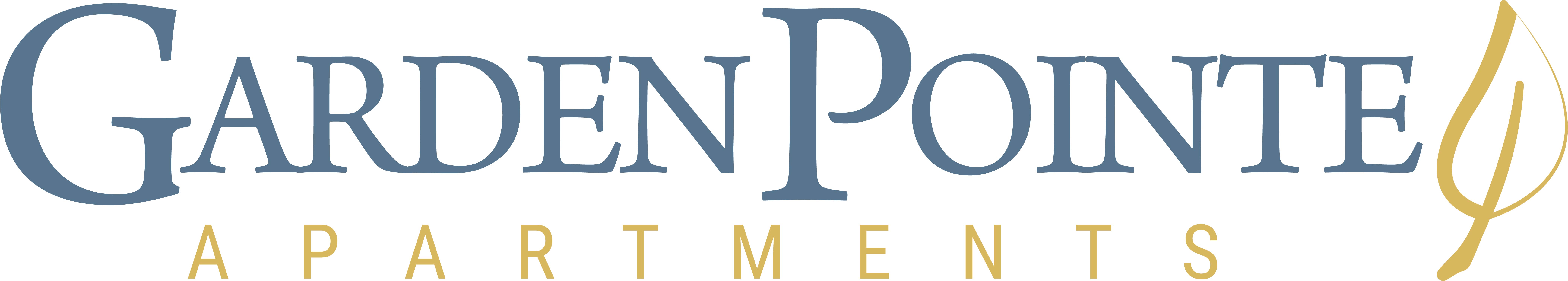The image is a logo for Garden Pointe Apartments.