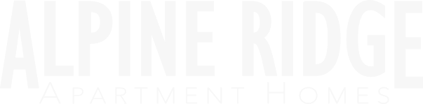 The image is a logo for Alpine Ridge Apartment Homes.