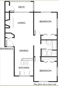 A black and white image of a floor plan for a house.