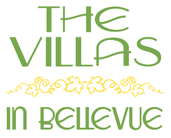 The image features the text "The Villas in Bellevue" with a decorative line beneath it.