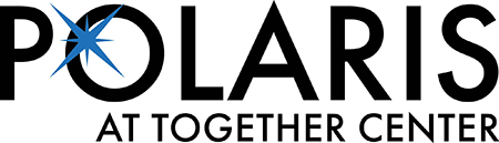 A logo with the word Polaris at the top and At Together Center at the bottom.