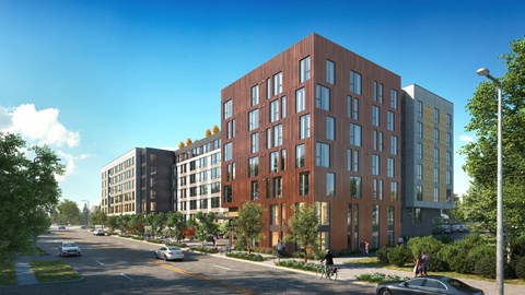 Building Exterior View at Victory Northgate Apartments, Seattle, WA, 98125