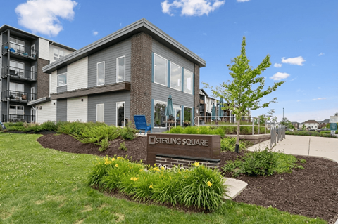 Sterling Square is a residential area with modern houses and landscaped gardens.