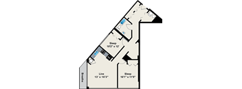 2000 N Milwaukee 2 Bedroom Floorplan
