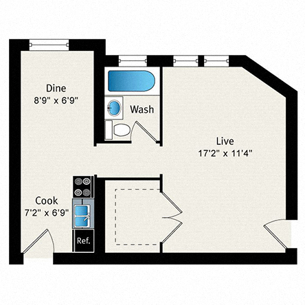 Studio Medium Floor Plan