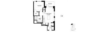 1 Bed 1 Bath at Gild Chicago Apartments in Gold Coast