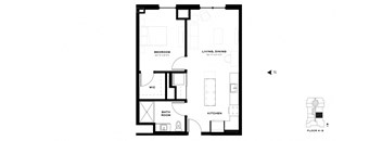 1 Bed 1 Bath at Gild Chicago Apartments in Gold Coast