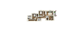 3 Bed 2 Bath floorplan at Belmont by Reside Apartments in Lakeview