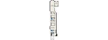 A series of floor plans for a house with a sleeping area, a live/dine area, a family room, a kitchen, and a porch.