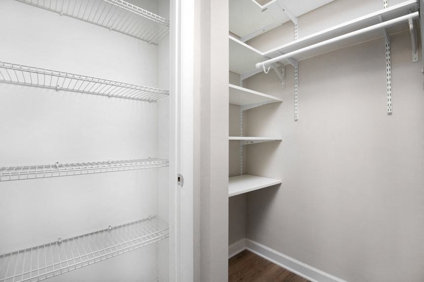 closet with shelves