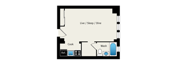 Studio Apartment at Reside on Clarendon