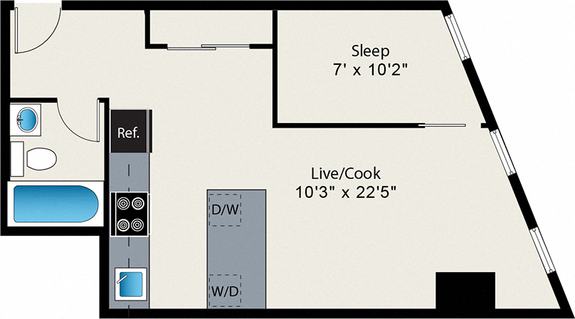 Convertible Floor Plan at Reside on Clark