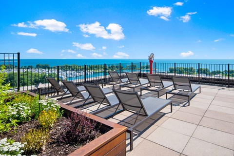 the views of the ocean from the rooftop deck at the summit condominiums