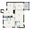 two bedroom floor plan at reside on irving park