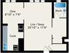 Studio FloorPlan Studio FloorPlan at Reside on Surf Apartments, Chicago, 60657-6450
