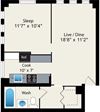 1 Bedroom Floor Plan