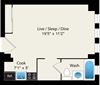 Studio Floor plan Reside on Clarendon