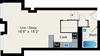 Studio floor plan at Reside on Wellington Studio floor plan at Reside on Wellington
