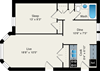 1 bedroom floorplan