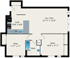 two bedroom floor plan at reside on north park
