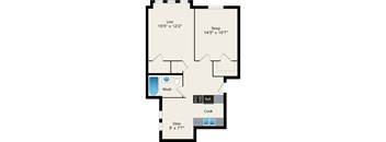 1 Bedroom - Large Floorplan at Reside at 823