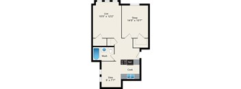 1 Bedroom - Large Floorplan at Reside at 823