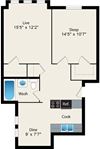 1 Bedroom - Large Floorplan at Reside at 823