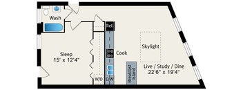 1 Bedroom Floor plan