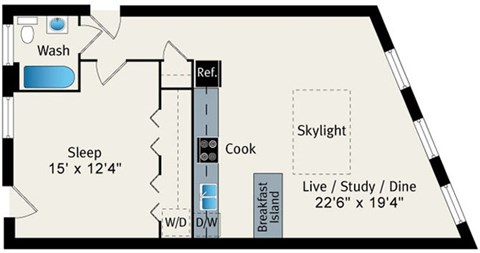 1 Bedroom Floor plan