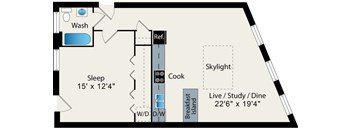 1 Bedroom Floor plan