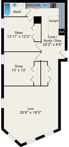 2 Bedroom Floor plan