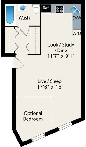 Convertible floor plan