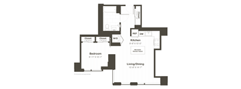 A black and white image of a floor plan for a home.