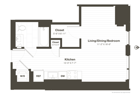 Studio Medium State and Chestnut in Gold Coast Chicago