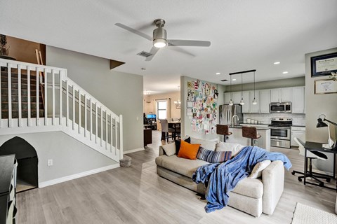 Media and breakfast room with counter and chairs